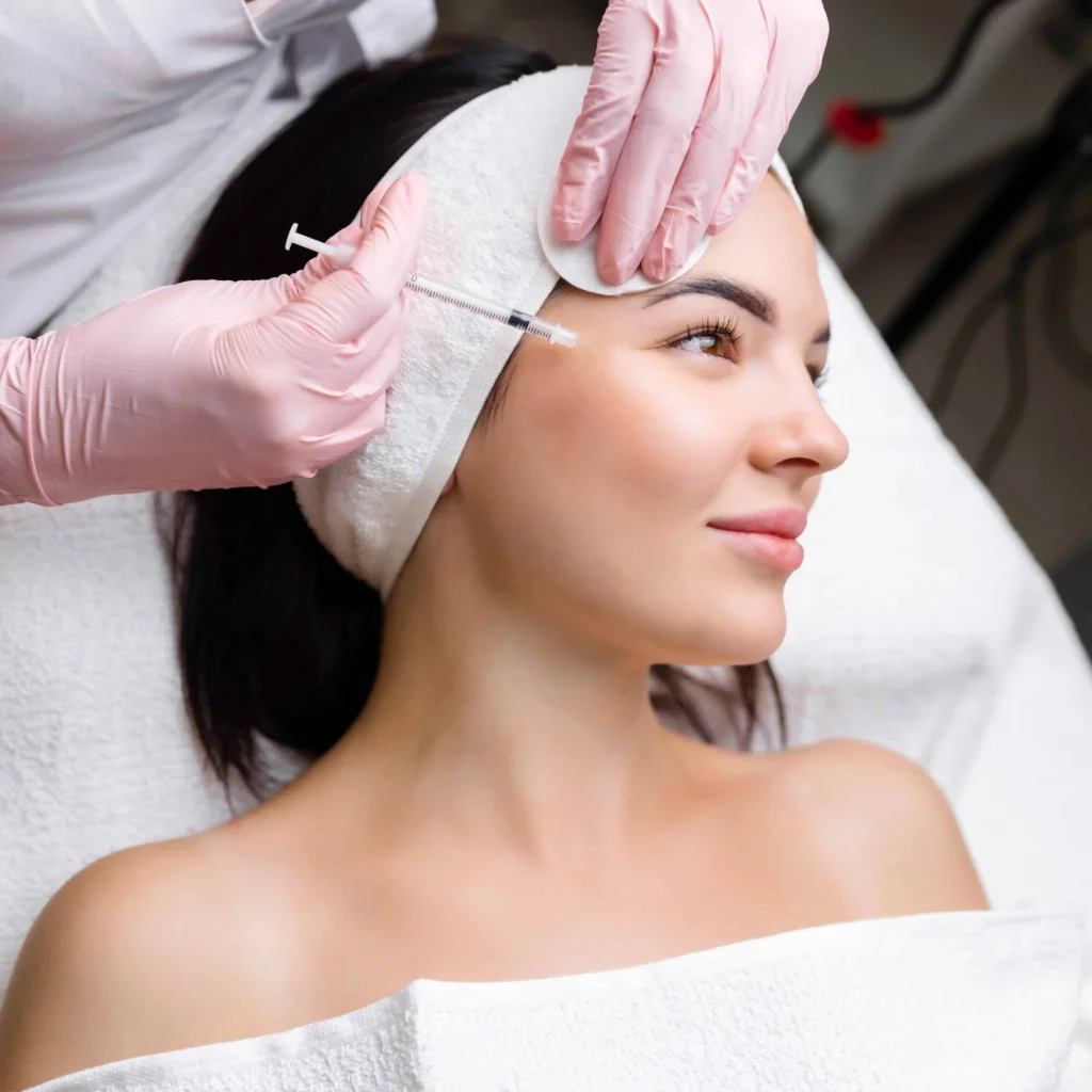 a woman receiving a Botox Injectables in Hamilton, NJ